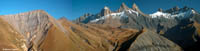 Peaks of Arves from Arvan Valley