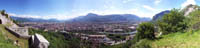 Vue sur la vallée de Grenoble de la Bastille