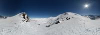 At the pass of Longet, above the peak Traversier