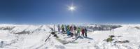 Ski touring group in Gradiole summit