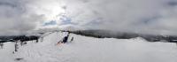 At the summit of Lyall Mount in Chic-Chocs massif