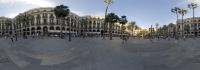 The big plaza Reial in downtown