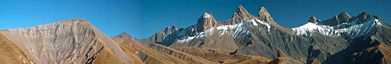 Peaks of Arves from Arvan Valley