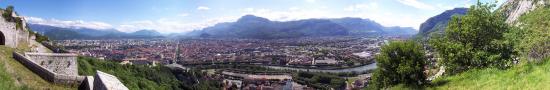 View on valley of Grenoble from Bastille 