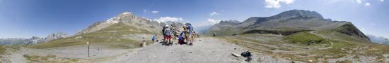 At the Seigne pass in italy-france border