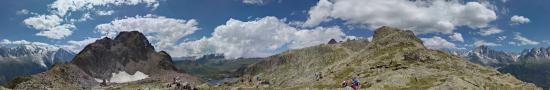 Au col du lac du Cornu dans le massif du Brévent