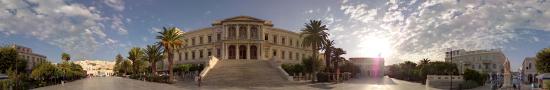 The big square in front of the city hall of Ermoupoli