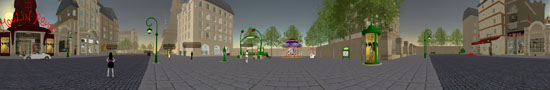 A simulation of Paris in Second Life
