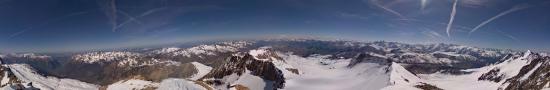 At the summit of Etendard Pea, 3464 m.