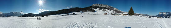 Ski area of Entremont Desert