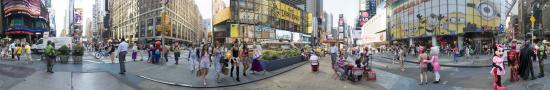 Animation at Time Square in end of the afternoon