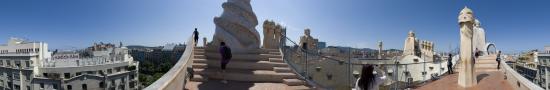 On the roof of Casa Milla (Pedreda)