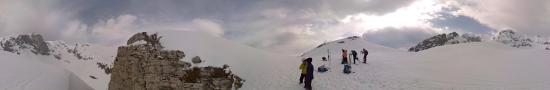 At the exit of the Traversée Héroïque at 2070 m